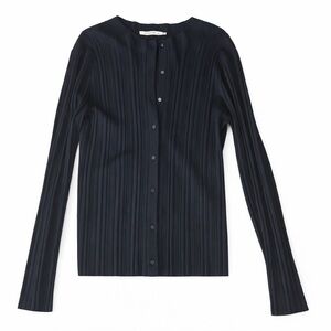 MM Lafleur Black Ribbed Knit Cardigan Sweater. Size Medium